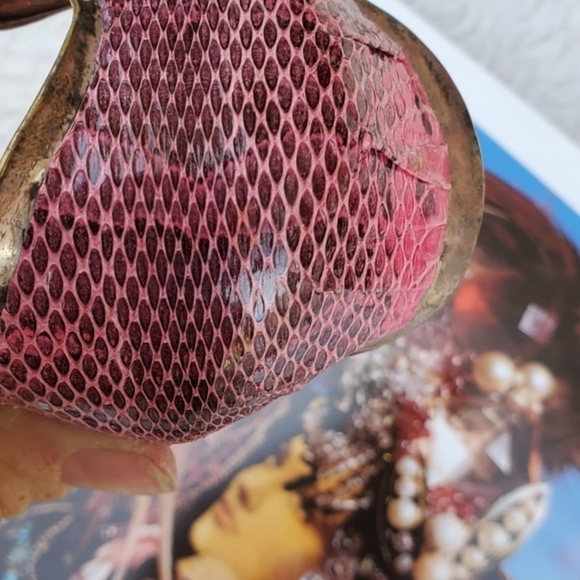 Vintage Elodia Texas Snakeskin Modernist cuff - Picture 8 of 13